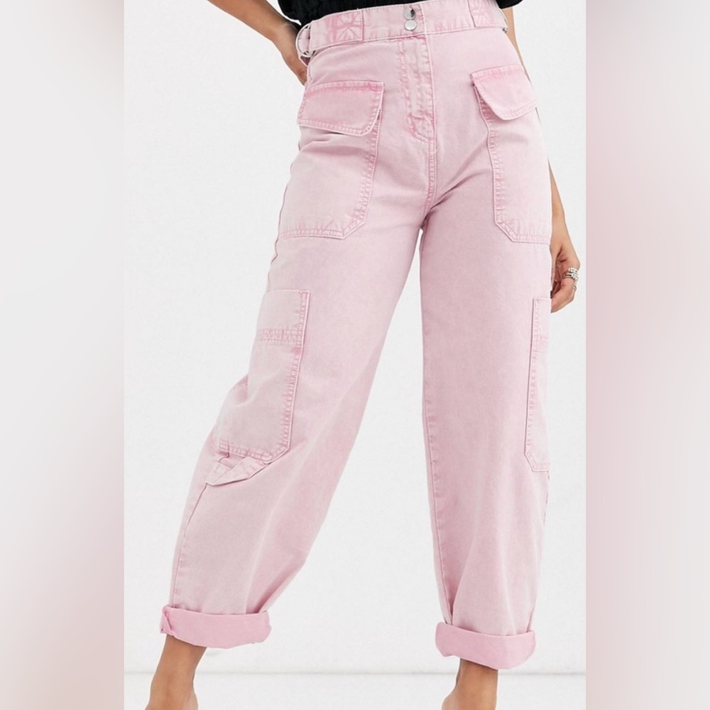 Pre-Loved ASOS Pink Cargo Pants in US Size 6